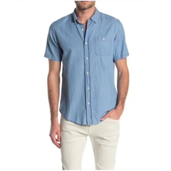 PacSun Modern Amusement Jean Short Sleeve Denim Chambray Unisex Shirt S - Picture 1 of 10